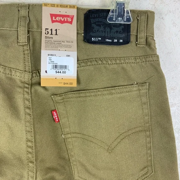 Levi’s boys olive green slim fit jeans fall - Picture 8 of 8
